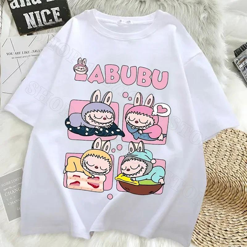 Women Labubu Adult Sweethearts Clothes T Shirts Girl Cartoon Anime Graphic Print Shirt Fashion Tops FeUnisex Birthday Party Gifts