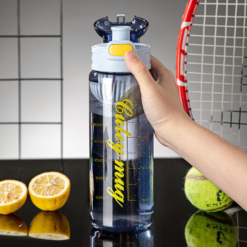 

PP Colorful Plastic Cup Large Capacity Outdoor Sports Kettle 1000ml Sports Water Bottle Unisex чорний