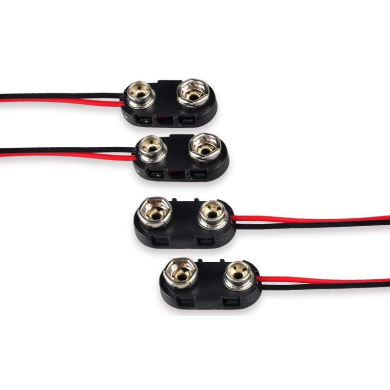 9V Battery Clips Cable Connection Buckle Battery Clip Connector Hard Shell Type