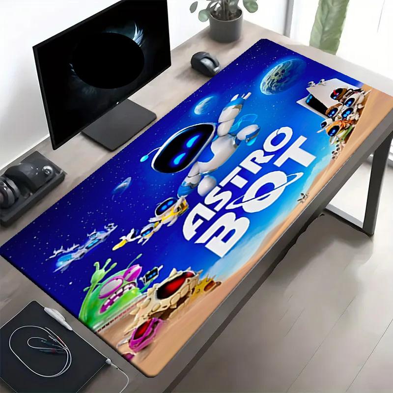 Cosmic Bot Crew Print Mouse Pad, Anti‑Slip Desktop Keyboard Mat, for PC Laptop Gaming Working Daily Use, Cool Festival Surprise Gift