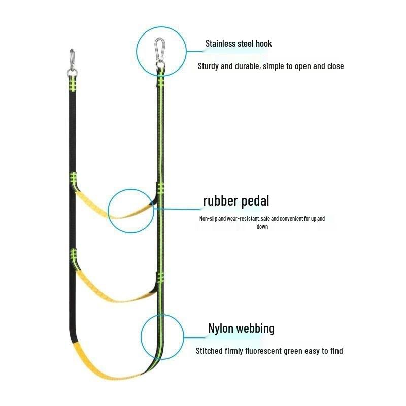 Inflatable Boat Soft Boarding Ladder Kayak Climbing Rope.