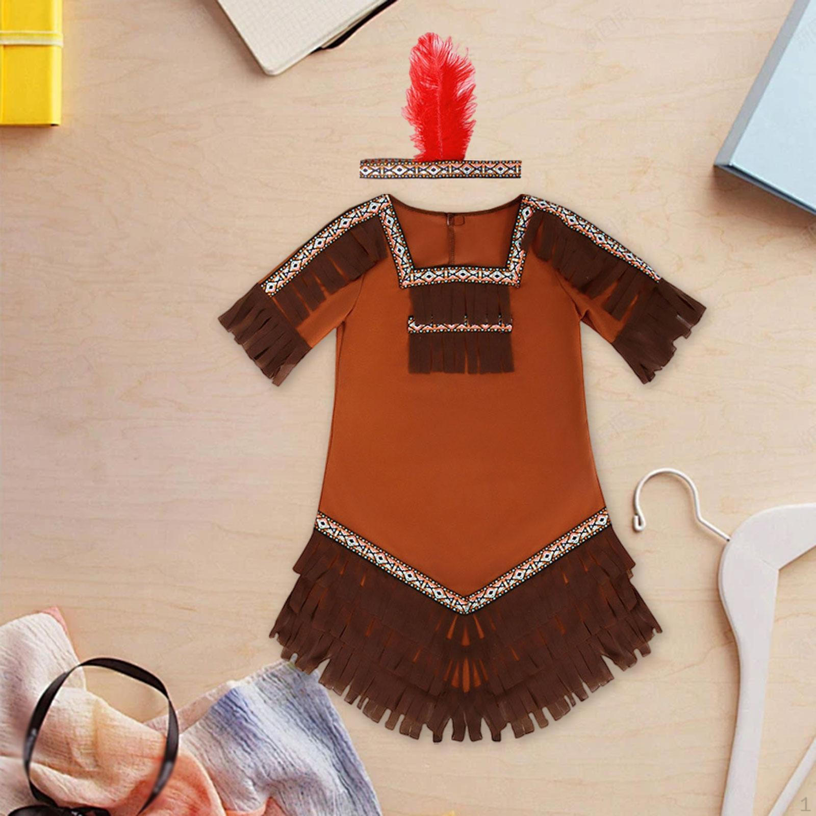 

Индийские костюмы Хэллоуин Косплей Костюм Дети Индия XL Size for Girl