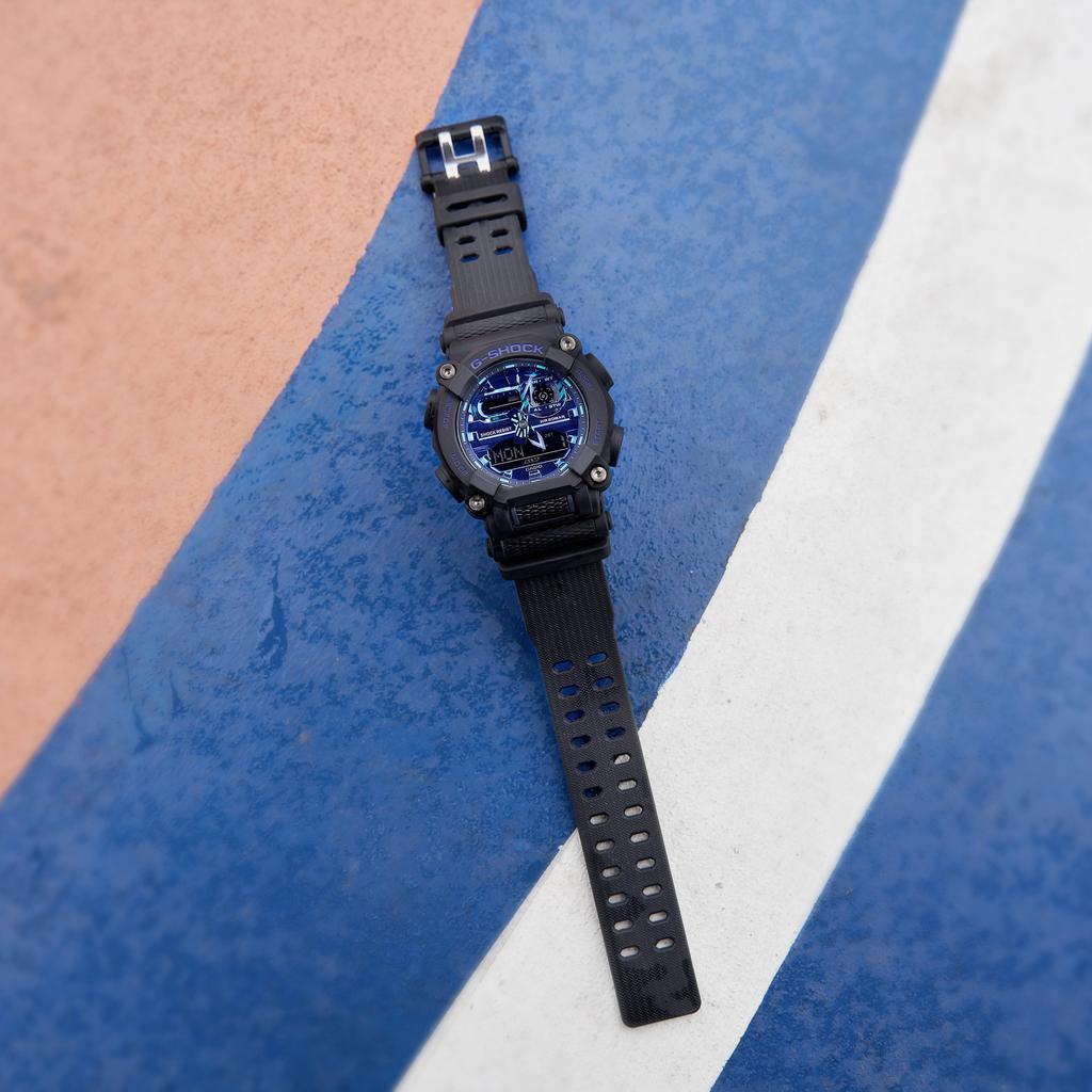 Casio LCD/Analog Dual Display Series Fashion Trend Quartz Movement Resin Strap Watch Men Watches Black GA-900VB-1APR