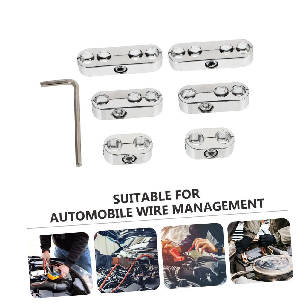 OSOLADY 1 Set Wire Separator Wire Loom Auto Wire Spark Plug Car Wire Separator Divider Ignition Wire Holder Silver Ab