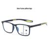 Progressive Multifocal Anti-Blue Light Photochromic Glasses for Near and Distance Reading, Suitable for Middle-Aged and Elderly.