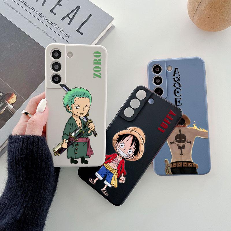Cute Cartoon Luffy Zoro Ace Phone Case For Samsung Galaxy S26 S25 Ultra S24 S23 S22 Plus S21 S20 FE S26 A37 A57 5G Silicon Cover