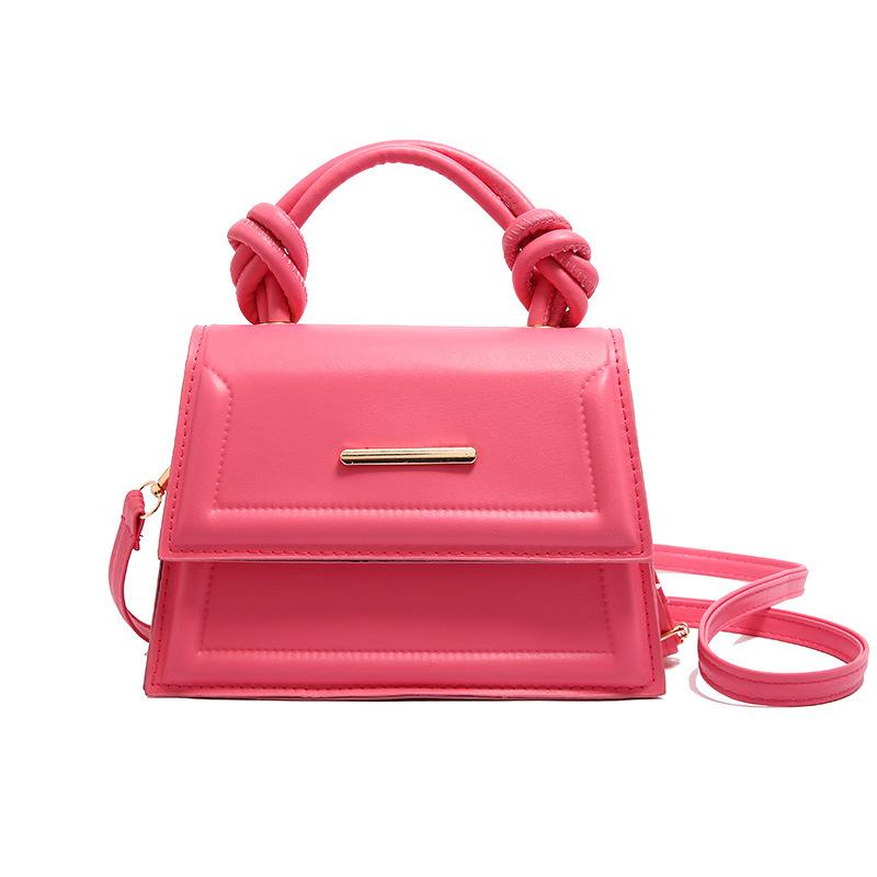Small Bag Women's Handbag New Simple Messenger Bag Solid Color Small Fresh Foreign Texture Commuting Shoulder Small Square Bag