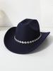 Western Cowboy Top Hat Men's and Women's Casual Top Hat Party Jazz Hat Felt Hat