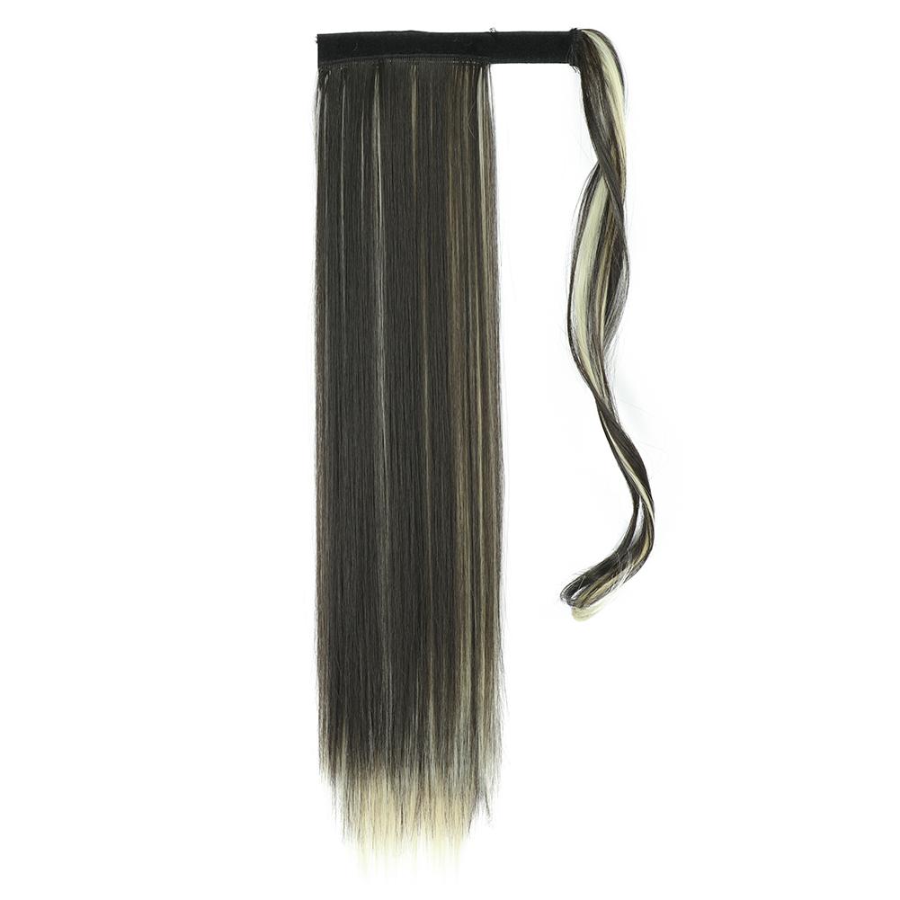 MISS WIG Women's Silky Straight Synthetic Clip In Drawstring Ponytail Hairpieces for Women Hair Extension