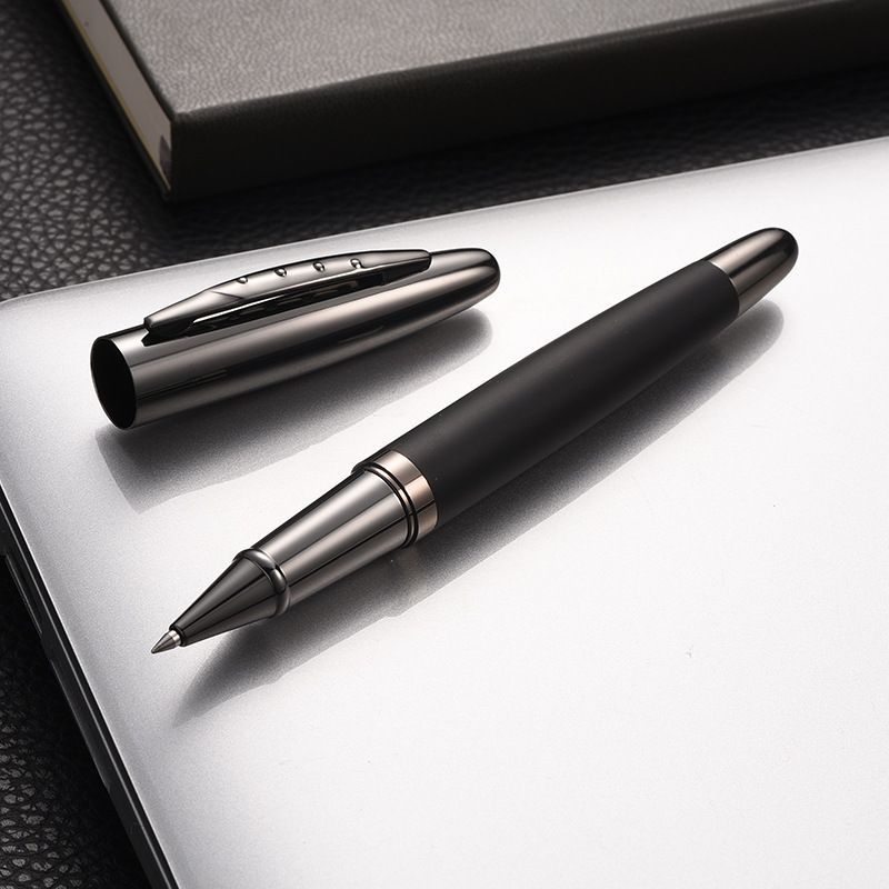 High End Metal Signature Pen, Business Office Black Ballpoint Pen, Student Exam Writing Pen