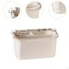 Makeup Organizer Manicure Tool Built In Dividers Nail Art 2 Tiers with Handle Lid Latching