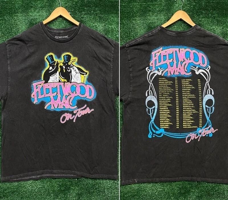 

Fleetwood Mac On Tour Rock Band T-Shirt size S-5XL Classic style 2 Side Unisex T-Shirt XXL