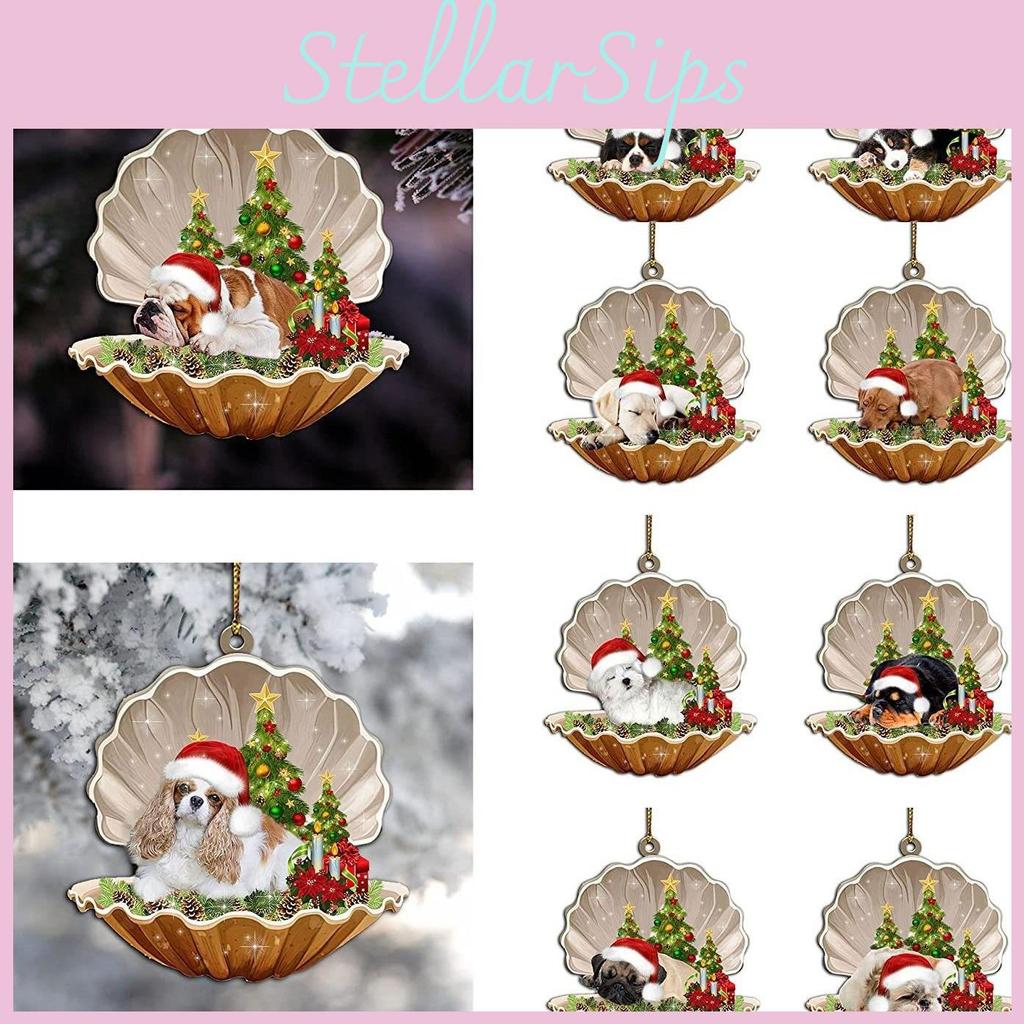 Charming Cartoon Style Acrylic Shell Dog Vehicle Decoration For Home And Holiday