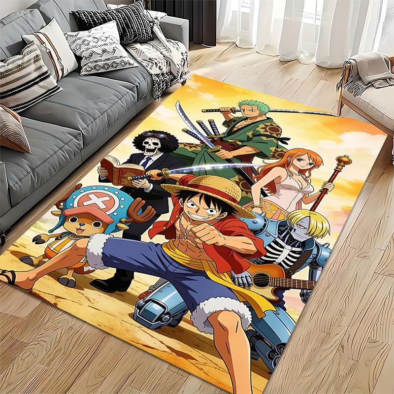 "Adventure Crew Anime Carpet" suitable as a non-slip mat for the living room or bedroom sofa