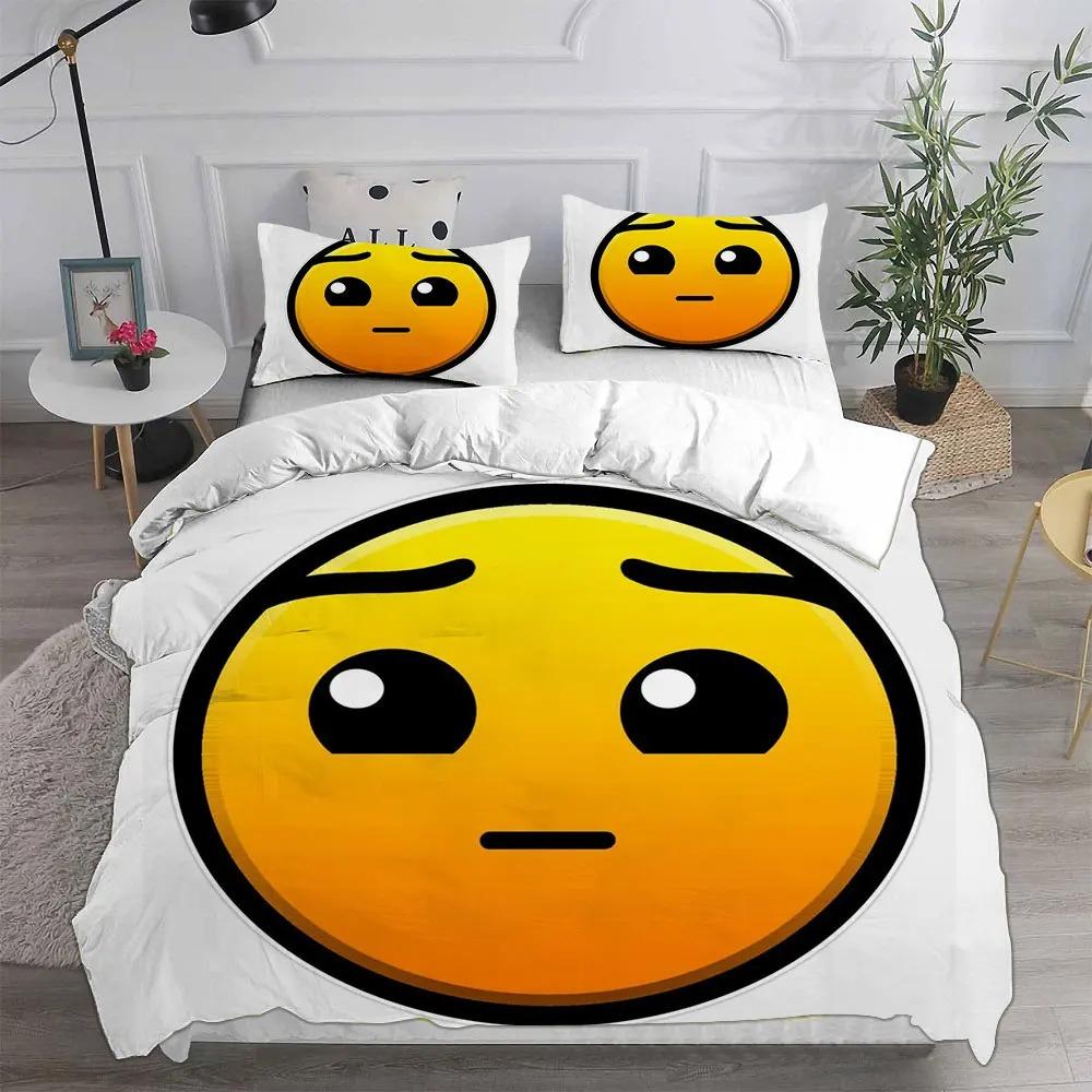 Comforter Geometry Dash Bedding Sets Comforter Quilt Bed Pillow Case 2-3 Pieces Sets Kids Adult Size