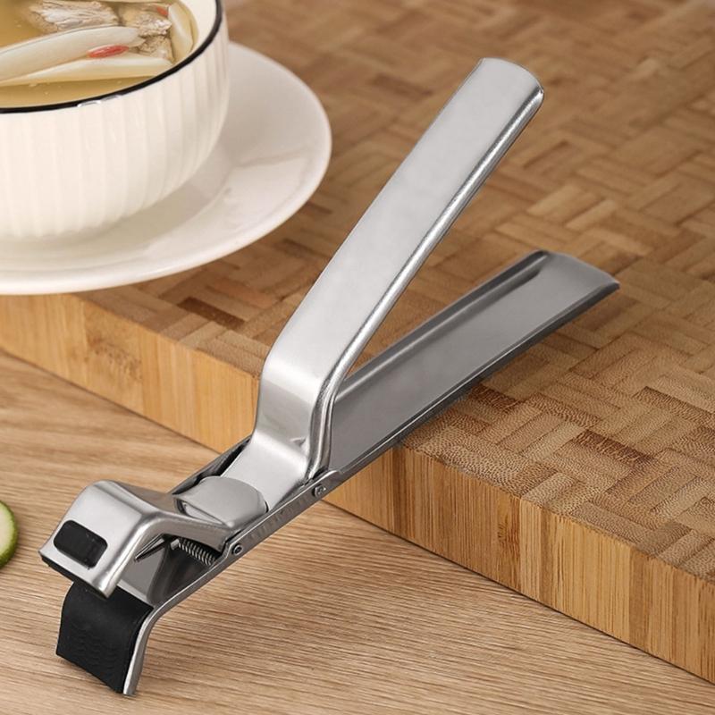 Stainless Steels Kitchen Tongs For Lifting Bowls Pot Heatproof Handle Design Plate Gripper Anti-scalding Clip