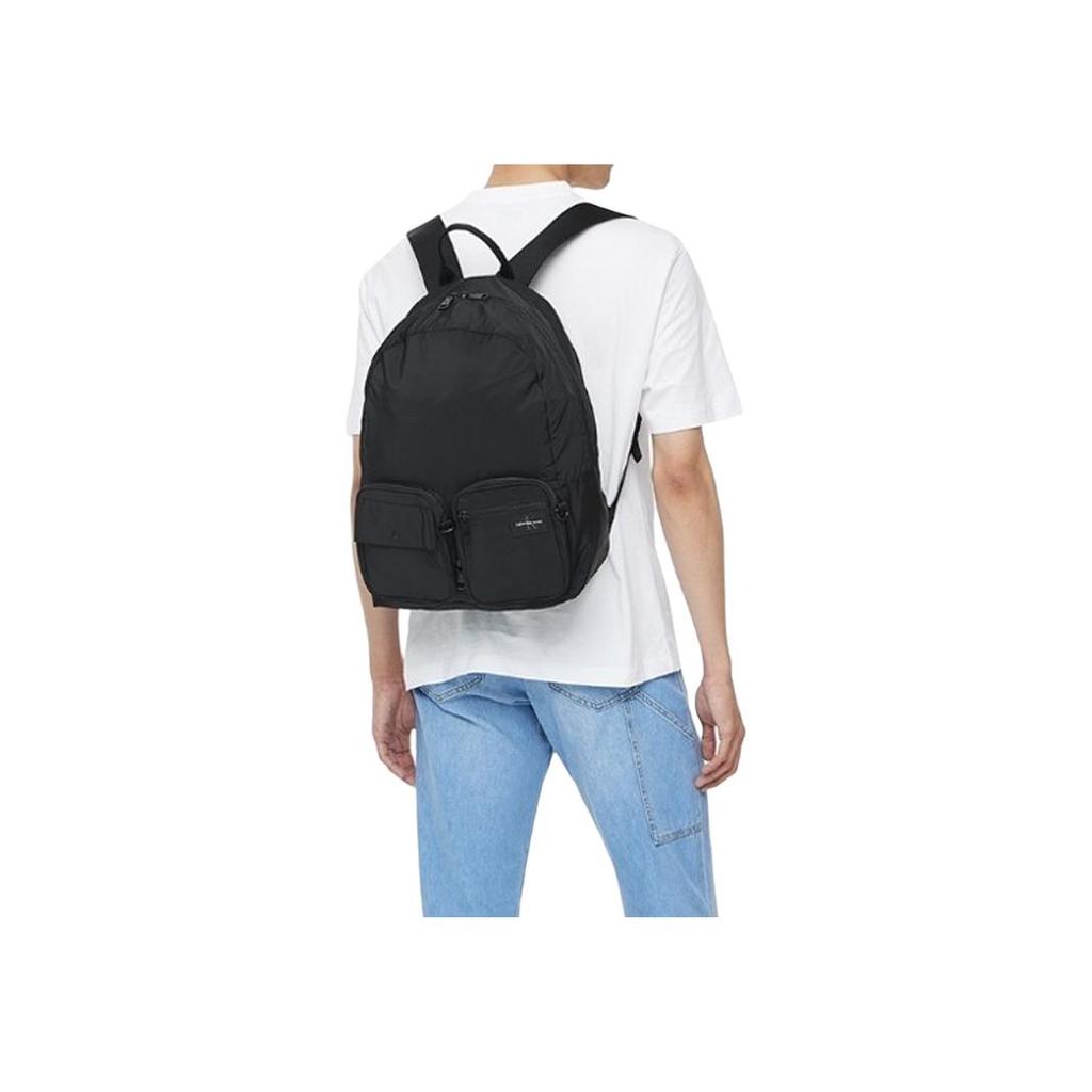 Calvin Klein Classic Outdoor Travel Large Capacity Casual Commuter Fabric Backpack Men Backpack Black HH4108-UB1