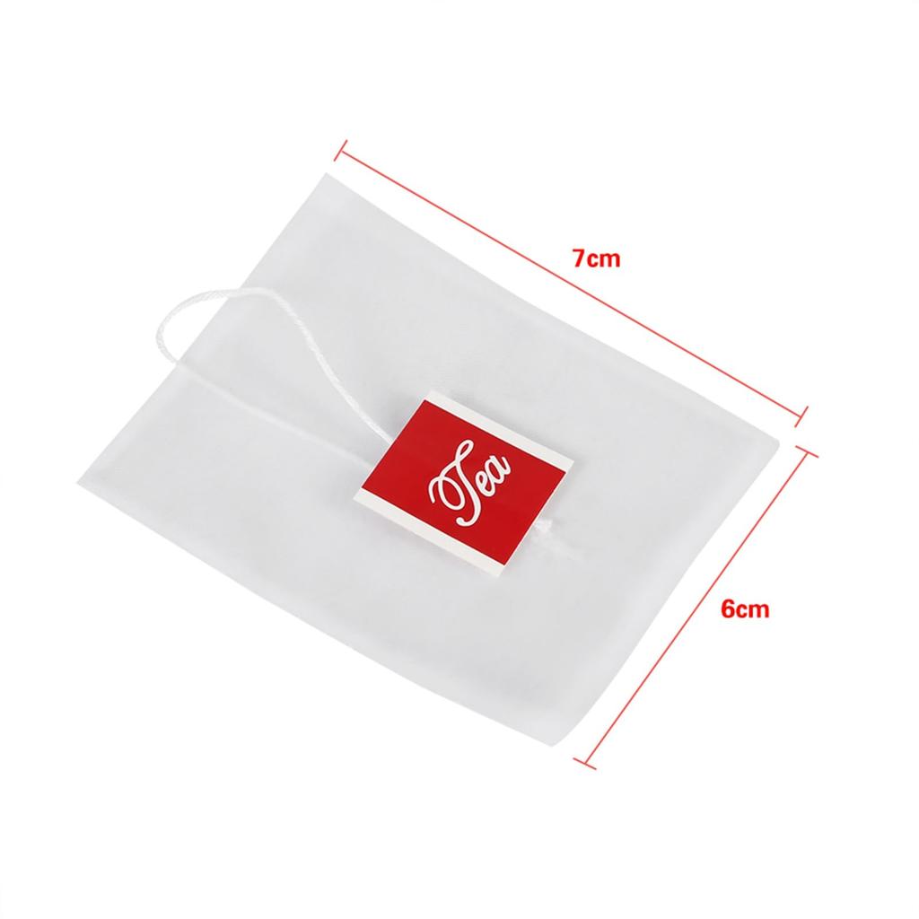 Asixx Einweg-Teebeutel, 100 Stück, ungebleichtes Nylon, praktisch für die Teezubereitung