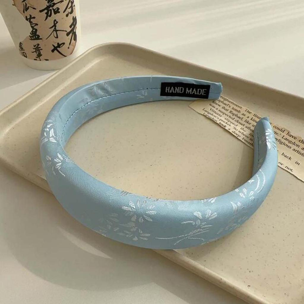 PROLY New Fashion Headwear For Women Warm Sponge Headband Solid Color Floral Hairband For Girls Summer Hair Accessories