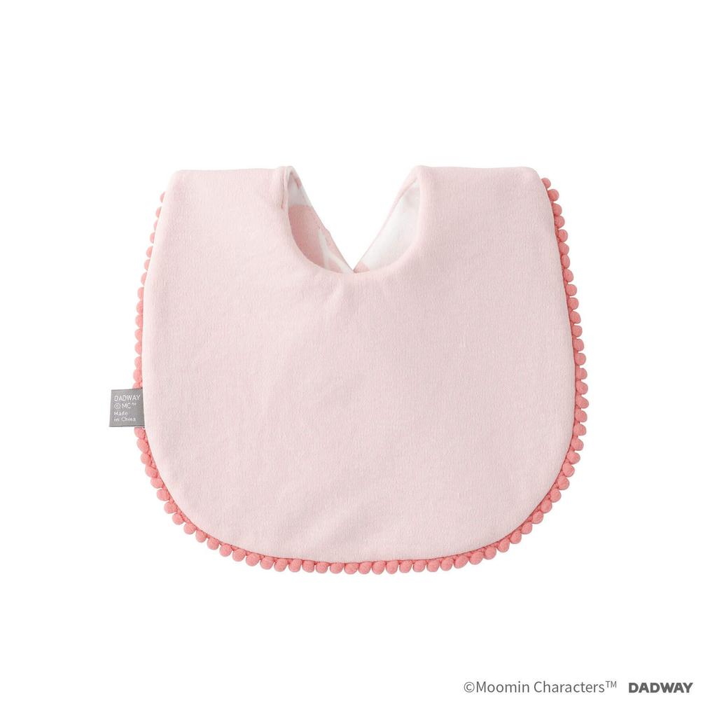 DADWAY MOOMIN BABY Moomin Baby Pompom Little Baby Shower Outing Bib Bib, My/Pink, BBMB006113200, Gift,