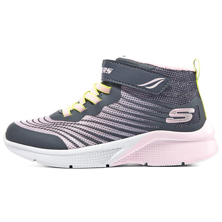 (GS) Skechers Microspec Rejoice Racer Grey Pink Kids 303070L-CCMT EU 32