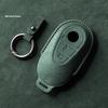 Suede Faux Leather Car Key Case Cover For Mercedes-Benz A C E S-Class GLE GLS AMG W206/W223/S350/S400/S500/E300/E350 Keychain BE1