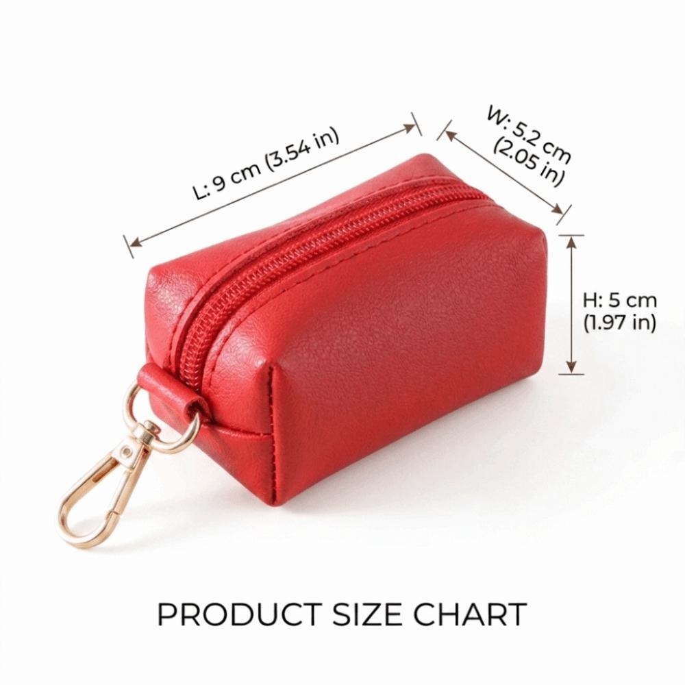 Zipper Closure Pet Poop Bag Holder Mini Size Poop Bag Carrier Daily Dog Walking