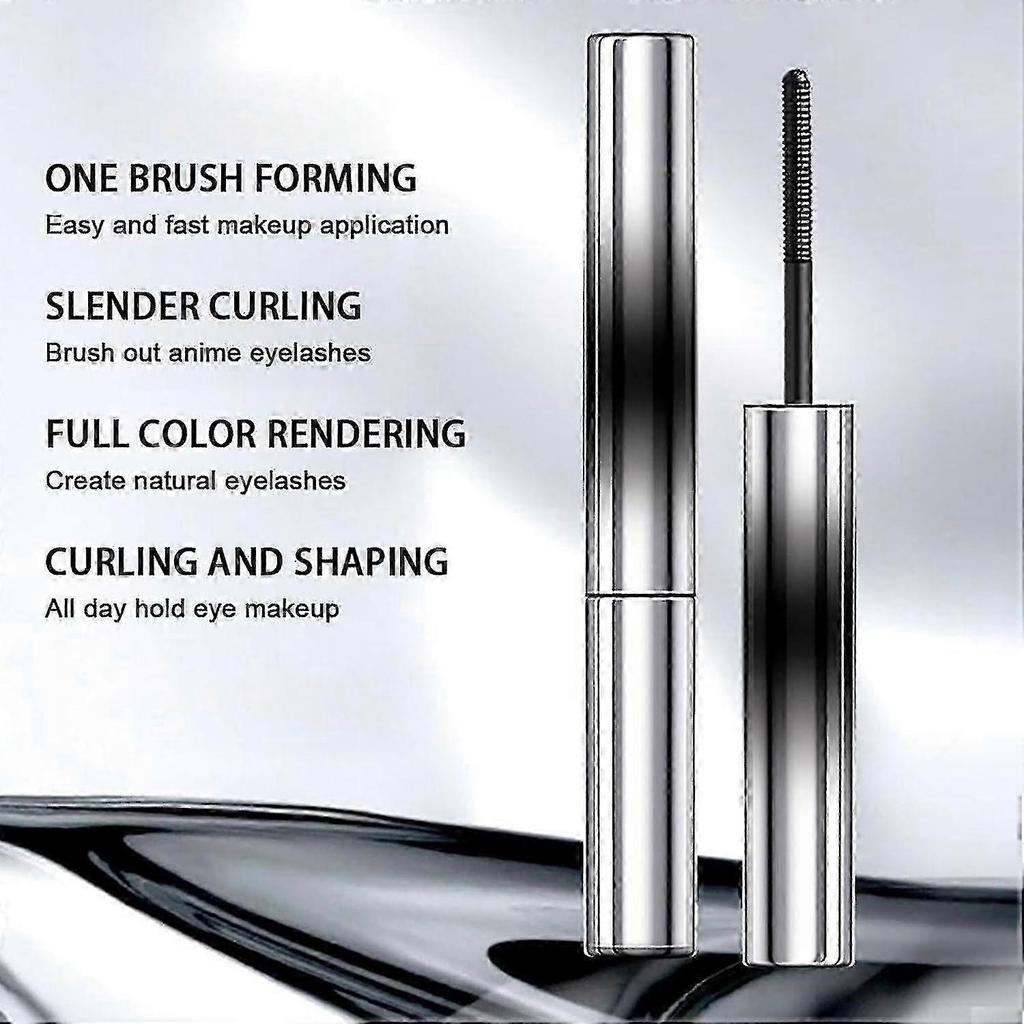 Die Brown Olivia Blaire Eisenstäbchen-Mascara, ein metallischer Stab ohne Borsten für einen 3D-Schwung-Wimperneffekt.