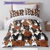 Biancheria da letto con motivo cucciolo cartone animato, Set piumino Copripiumino Federa Regalo di compleanno per la casa (1 * copripiumino + 2 * federa, senza nucleo)