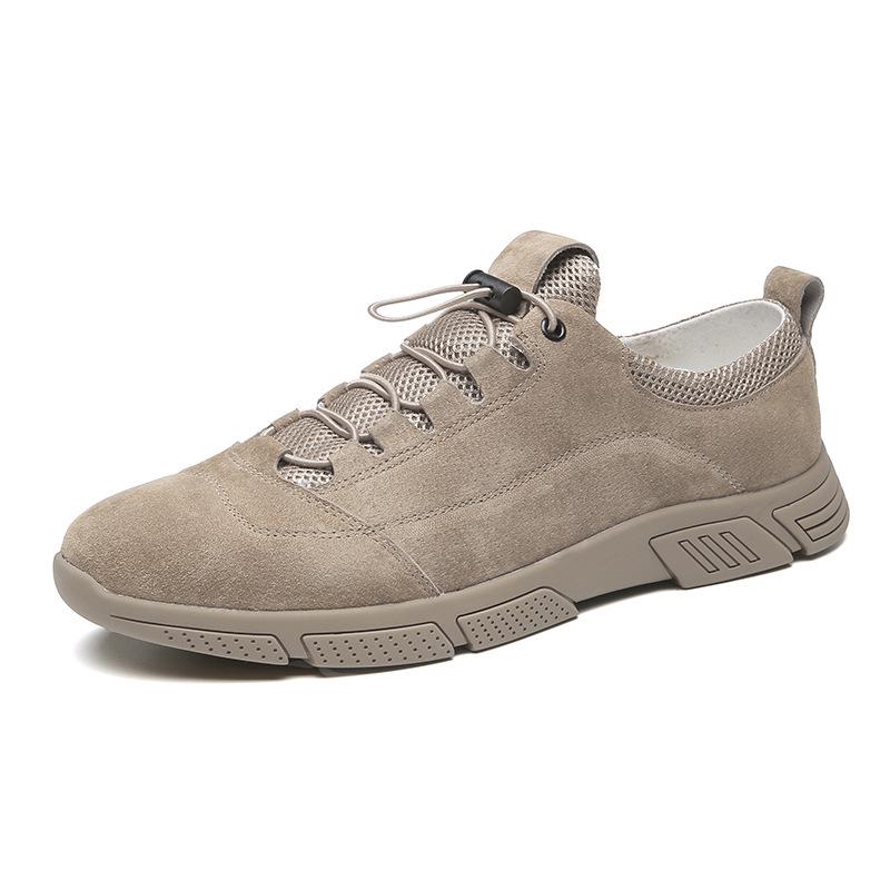 Men s Casual Pigskin Lace-up Loafers - Lightweight, Breathable, Flat Heel Shoes 43
