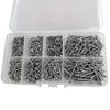1 PACK/560 selbstschneidendes Holzschrauben-Set - einschließlich 8 verschiedener Größen M2 Kreuzschlitz-Flachkopf-Metallschrauben-Sortimentskasten
