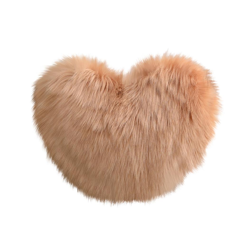 Creative Heart-Shaped Plush Throw Pillow/Cushion/Backrest With Insert/Sofa Lumbar Support