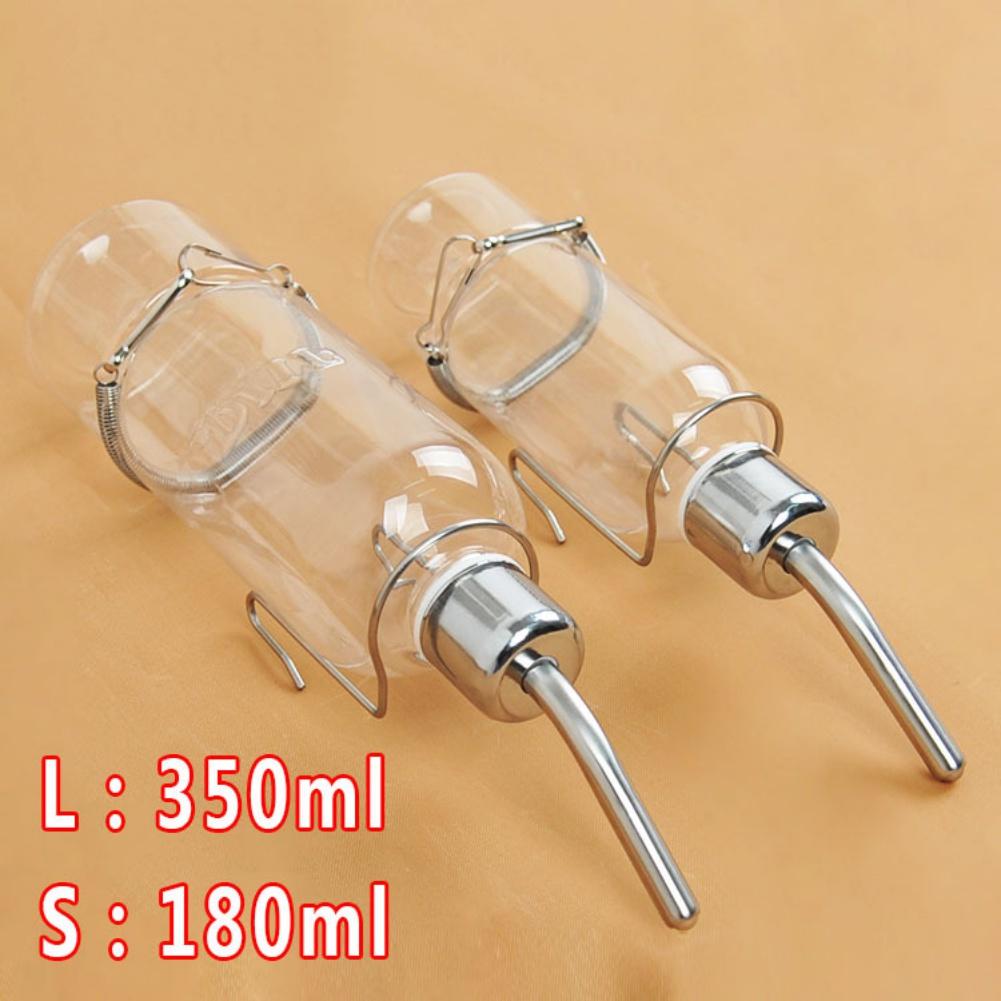 Water Bottles for Rabbit Ferret Small Bird Guinea Pigs Rats Hamster Cage Hanging Liquid Feeder for Small Animals Puppy 180/350ML
