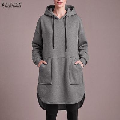 Damen Kapuzenpullover Langarm Herbst Freizeit Kapuzenpullover Lange Sweatshirts