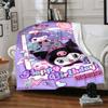 1pc Sanrio Kuromi4 Blanket, Gift, for Men and Women, Soft Blanket, Good for Sofa Bed Couch Travel, Lightweight Flannel Blanket