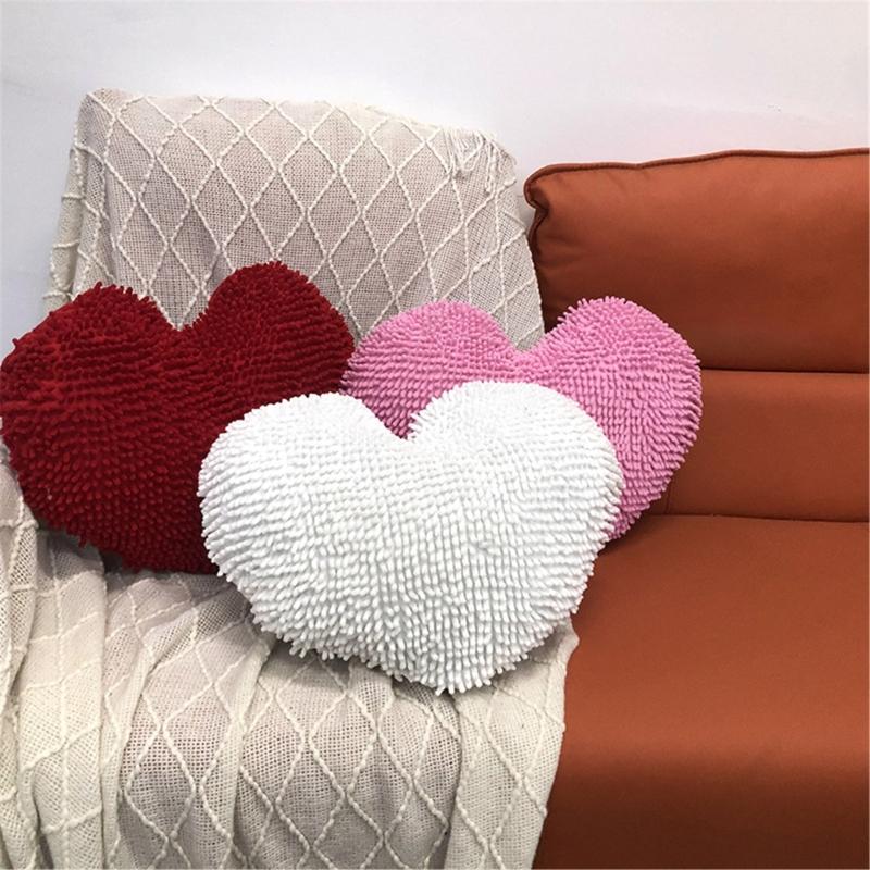 Soft Heart Pillow Ideal for Relaxation Craft from Polyester Materials with PP Cotton Cores Living Room or Bedroom Use