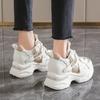 Modne Białe Grube Sneakersy Damskie 2025 Wiosna Antypoślizgowe Buty Sportowe na Platformie dla Kobiet Gruba Podeszwa Sznurowane Wulkanizowane Buty
