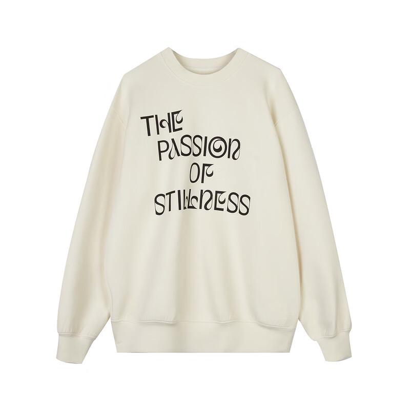 LESS 2023 Winter Loose-Fit Round Neck Pullover Sweatshirt