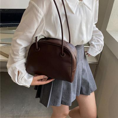 PU Deri Çanta Küçük Yastık Çanta Kadınlar için 2023 Yeni Moda Düz Renk Çok Yönlü Retro Omuz Çantası Yaz Moda Koltukaltı Çanta Tote Çanta