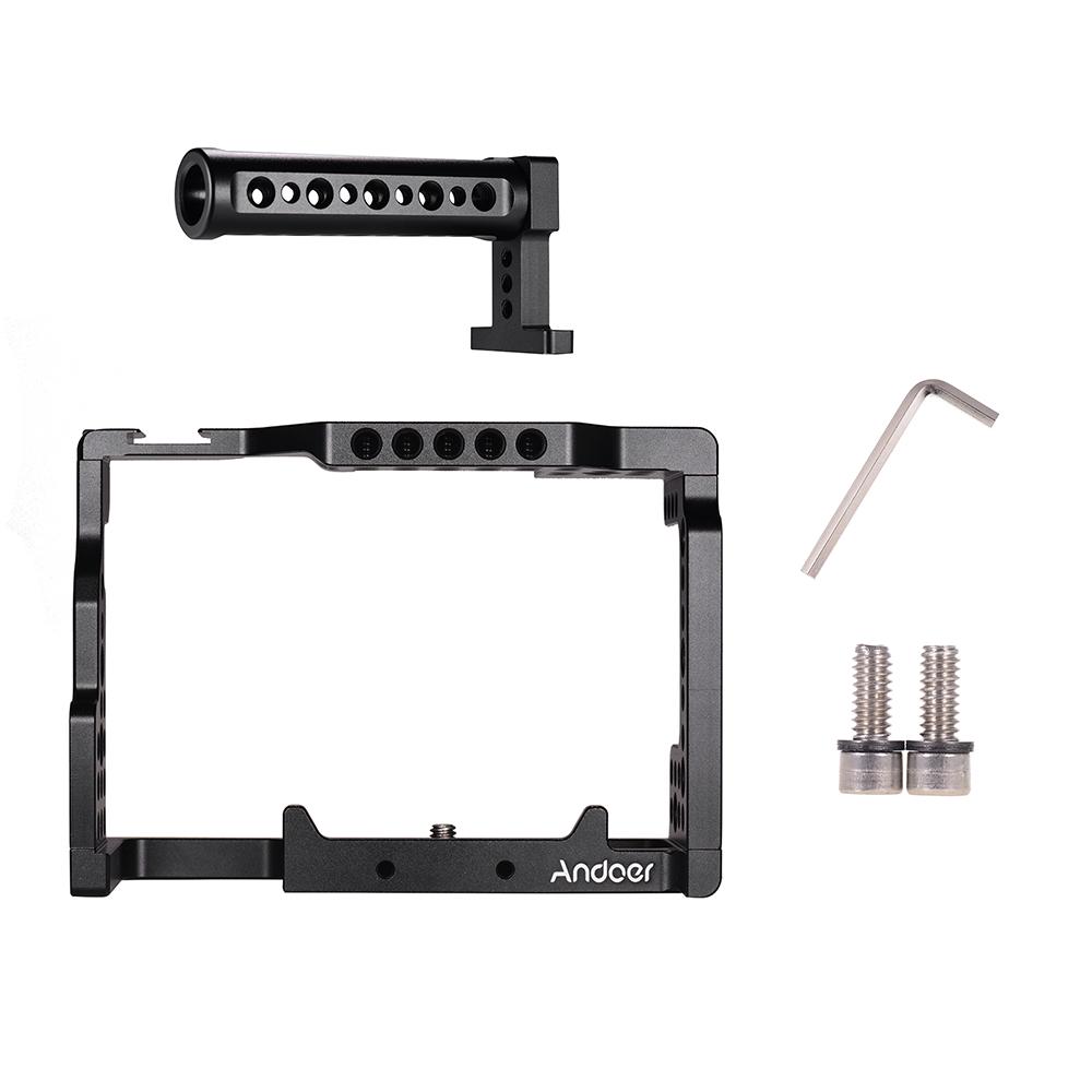Camera Cage + Top Handle Kit Video Film Movie Making Stabilizer Aluminum Alloy with Cold