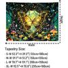 Galoker Blacklight Butterfly Tapestry Fantasy Forest Tree Tapestry UV Reactive Plant Floral Wall Tapestries Neon Tree of Life Tapestries Wall Hanging