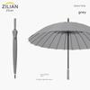 24-Rib Long-Handle Automatic Umbrella, Large Size for Men and Women, Reinforced Straight Umbrella, Windproof Advertising Business Umbrella