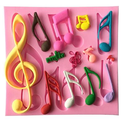 Stampo per note musicali in silicone 3D, decorazione per torta fondente, stampo per sugarcraft al cioccolato fai da te