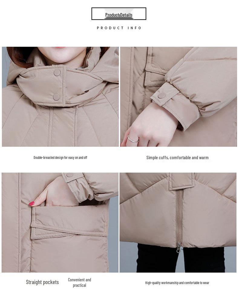 Women's Long Over-the-Knee Thickened Cotton Coat - 2025 Winter Collection