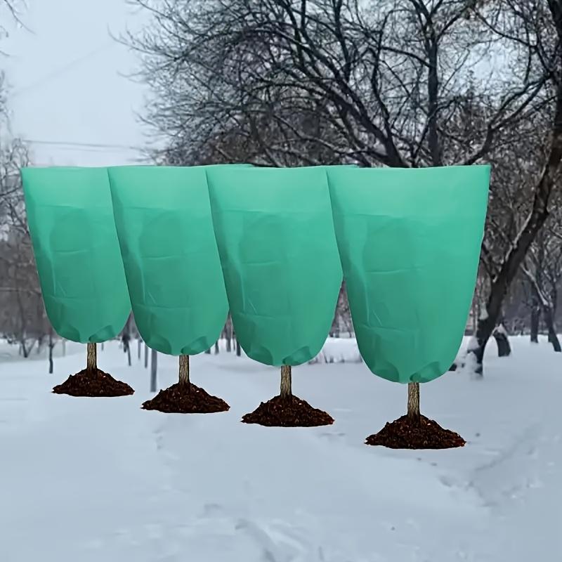 1/2/4 Stück Baum Winterschutzhüllen, Große Pflanzenschutzsäcke - Grün Baum- und Strauch-Frostschutz mit Reißverschluss und Kordelzug