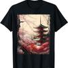 Ukiyo-e  Art - Omuro Pagoda and Cherry Blossoms T-Shirt