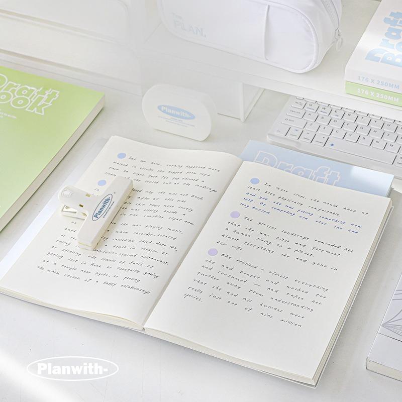 Planwith Friends Project Thick Series Draft Book, Blank Inner Page Flat Spread Draft Book Student Notebook