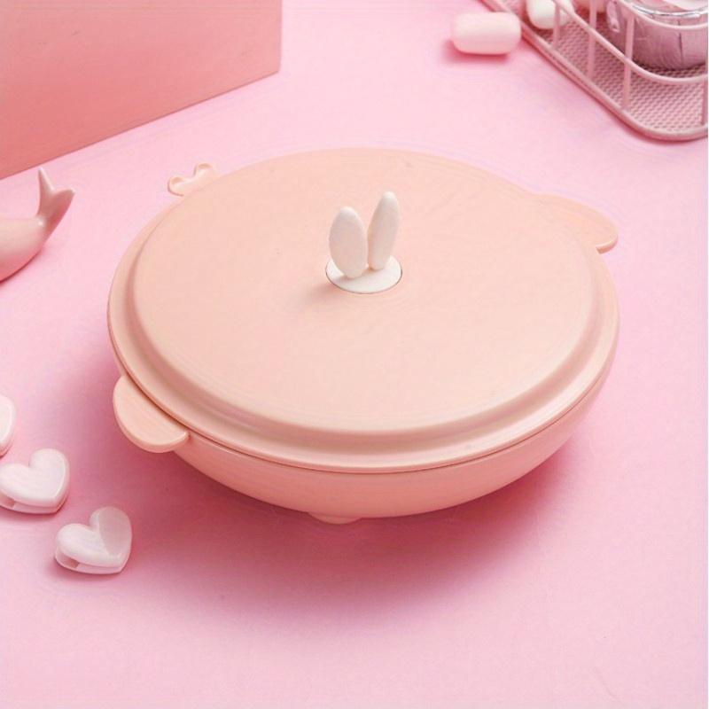 

Детская обеденная тарелка из нержавеющей стали 304 с рисунком в виде сетки, детская столовая посуда для школьников, миска для риса, тарелка для фаст-фуда розовый