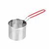 Stainless Steel Fried Sieve Basket Mesh Design Detachable Handle Oil Pan Strainer Easy Clean Round Shape Deep Frying Basket