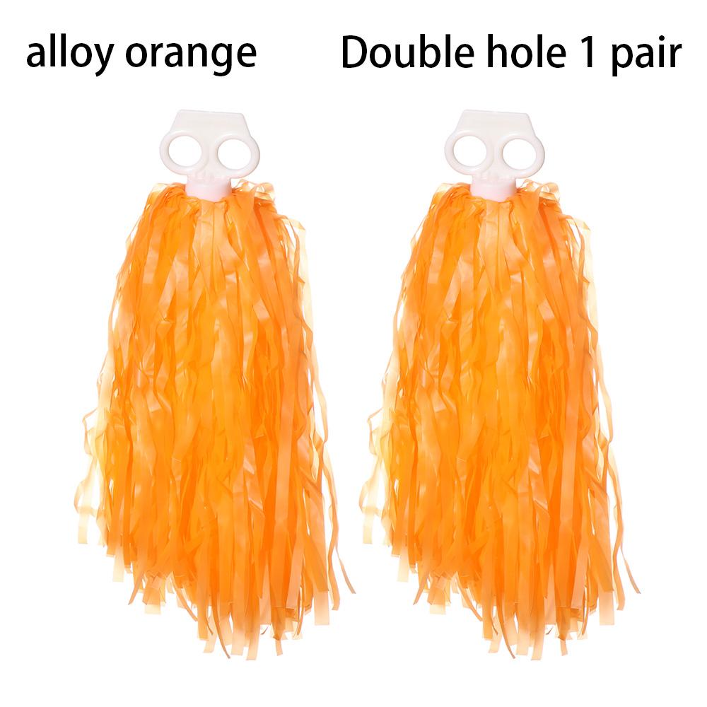 1pair 2 styles Fancy Double hole handle Cheerleader pompoms Cheerleading Cheering Ball Club Sport Supplies Dance Party Decorator
